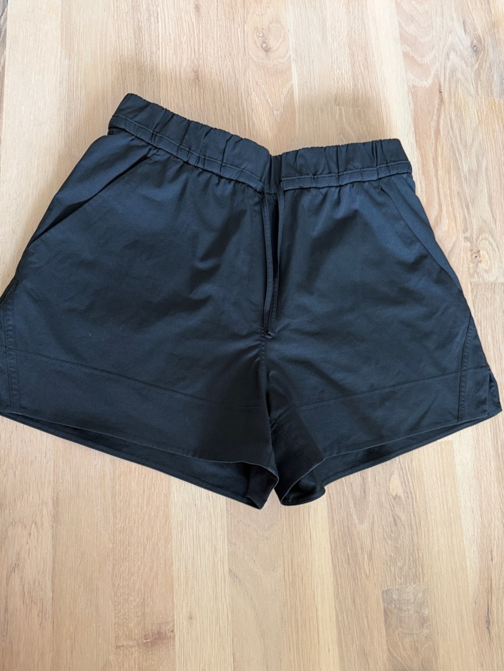 lululemon athletica Black Elastic-Waist Casual / Athletic Shorts